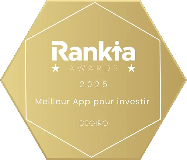 Ocenění Rankia 2025 pro nejlepší investiční aplikaci udělené EXDEGIRO FR